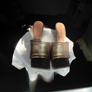 Anthropologie Square Toe Sandals.